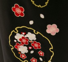 鹿の子桜柄の卒業式袴フルセット(赤系)|卒業袴(普通サイズ)