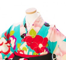 紅一点|ハイクラス 小学校 卒業式 女の子袴|卒業式袴フルセット(ブルー系)|女の子(小学生袴)