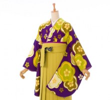 JAPAN STYLE |レトロ梅柄の卒業式袴フルセット(紫系)|卒業袴(普通サイズ)