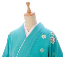卒業式|シンプル桜文様の卒業式袴フルセット(水色系)|卒業袴(普通サイズ)