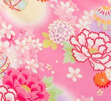 花うさぎ|七五三　着物3歳女の子|被布着物フルセット(ピンク系)|女の子(三歳・被布)