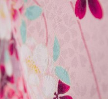 四季花柄の卒業式袴フルセット(ピンク系)|卒業袴(普通サイズ)