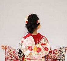 エンジ地　桜と小花柄の振袖フルセット(赤　黒系)|普通サイズ【2〜12月】