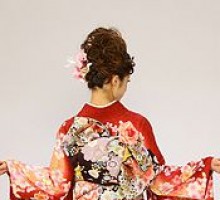 裾オレンジ　ラメ　牡丹　菊　桜柄の振袖フルセット(赤　オレンジ系)|普通サイズ【1月】