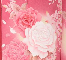 大牡丹と下り藤柄の振袖フルセット(ピンク系)|小さいサイズ(スモール)【1月】