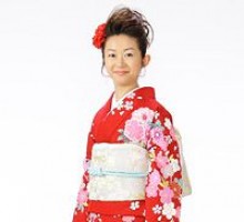 【裄長】古典柄の桜　牡丹　裾紫柄の振袖フルセット(赤系)|普通サイズ【1月】