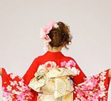 牡丹と桜柄の振袖フルセット(赤系)|普通サイズ【1月】