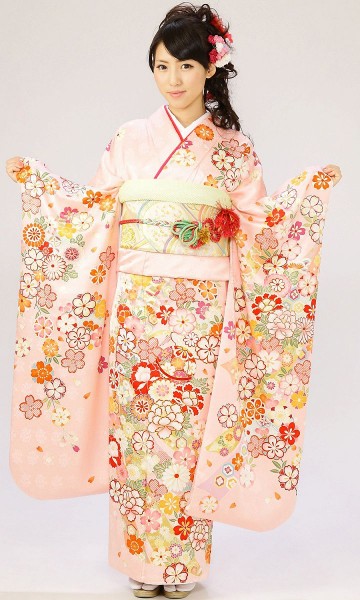桜 牡丹 鞠 古典柄の振袖フルセット(ピンク系)|普通サイズ【2〜12月】