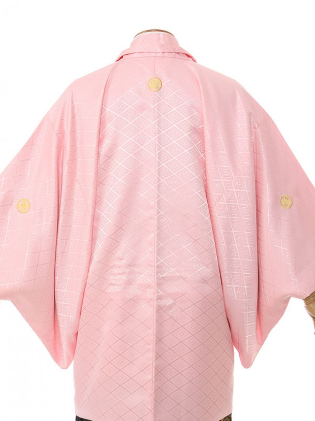 男性用袴|E-SV08-5-1|5号ピンク紋付金秋元瓜黒袴