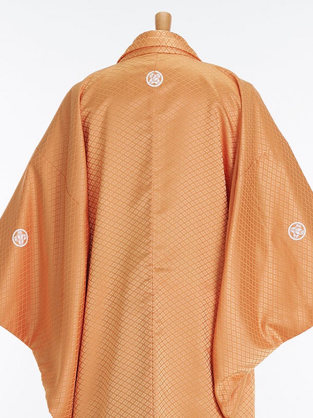 男性用袴 SV38-5-2 オレンジ菱形|緑銀縞袴