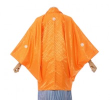 男性用袴 SV39-5-2 オレンジ菱形(大)|青銀の縞袴