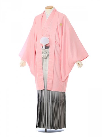 男性用袴 SV51-9-1 ピンクたたき地|銀ぼかし縞袴