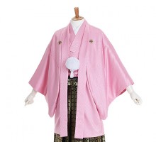 男性用袴 SV52-5-1 ピンク菱形|黒金梅鉢袴