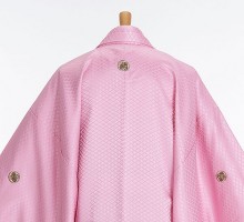 男性用袴 SV52-5-1 ピンク菱形|黒金梅鉢袴