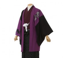 男性用袴 SV81-L|遊助|紫・黒地 龍柄 袴市松