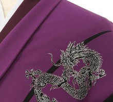 男性用袴 SV81-L|遊助|紫・黒地 龍柄 袴市松