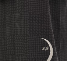 男性用袴 V11-M羽織黒縞|袴グレー千鳥格子