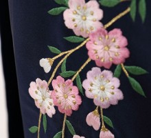 雪輪に桜柄の卒業式袴フルセット(黄色系)|卒業袴(普通サイズ)