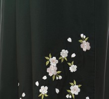 雪輪桜柄の卒業式袴フルセット(赤紫系)|卒業袴(普通サイズ)