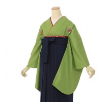 花紋柄の卒業式袴フルセット(緑系)|卒業袴(普通サイズ)