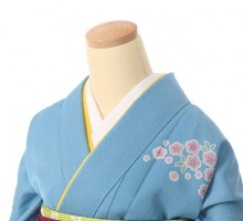 地紋絞り風柄の卒業式袴フルセット(水色系)|卒業袴(普通サイズ)