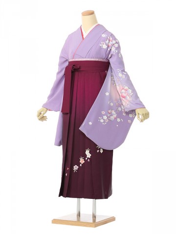 レンタル袴|148～153cm|先生|Sサイズ|卒業式袴フルセット(紫系)|卒業袴(普通サイズ)