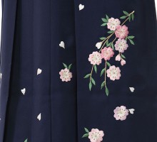 袖水色ぼかし桜柄の卒業式袴フルセット(紫系)|卒業袴(普通サイズ)