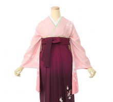 ペールピンクに小桜柄の卒業式袴フルセット(ピンク系)|卒業袴(普通サイズ)