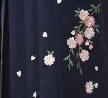 ピンク 地紋つき　コスモス柄の卒業式袴フルセット(ピンク系)|卒業袴(普通サイズ)
