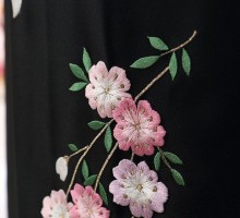 菊と桜柄の卒業式袴フルセット(赤系)|卒業袴(普通サイズ)