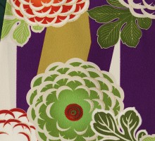 中村里砂コラボ菊柄の卒業式袴フルセット(黄/紫系)|卒業袴(普通サイズ)