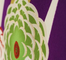 中村里砂コラボ菊柄の卒業式袴フルセット(黄/紫系)|卒業袴(普通サイズ)