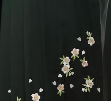 矢絣に椿柄の卒業式袴フルセット(オレンジ/クリーム系)|卒業袴(普通サイズ)
