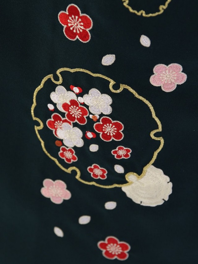 牡丹桜柄の卒業式袴フルセット(ピンク系)|卒業袴(普通サイズ)