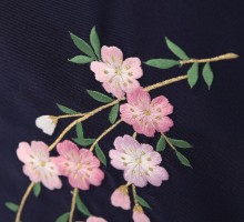水色|桜菊流水柄の卒業式袴フルセット(ブルー系)|卒業袴(普通サイズ)1