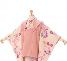 JAPAN STYLE　被布|七五三着物3歳　女の子(被布)フルセット(クリーム系)|女の子(三歳)