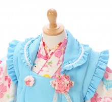 JAPAN STYLE|七五三着物3歳　女の子(被布)フルセット(白系)|女の子(三歳)