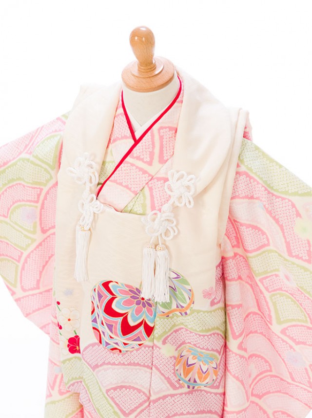 式部浪漫　KAGURAの七五三着物3歳　女の子(被布)フルセット(クリーム系)|女の子(3歳)