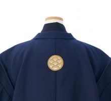 袴レンタル　小学校卒業式　紋付き袴(紺系)|男の子(小学生袴)(1枚目)　