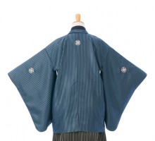 上質|袴レンタル 小学生 |150〜155cm|卒業袴フルセット(ブルー系)|男の子(小学生袴)