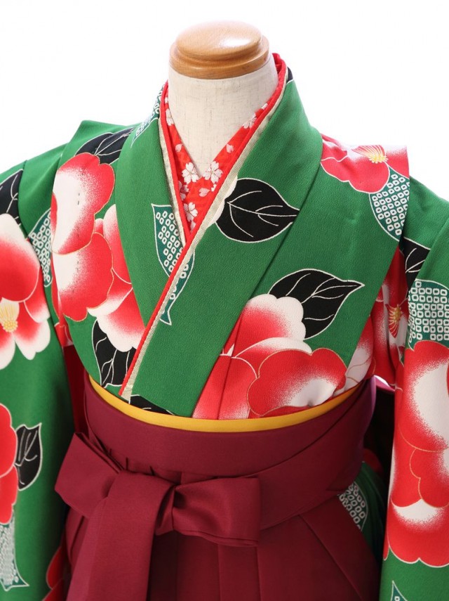 卒園式　女の子　袴レンタル ブランド　【花わらべ】椿で人気のレトロテイスト　
