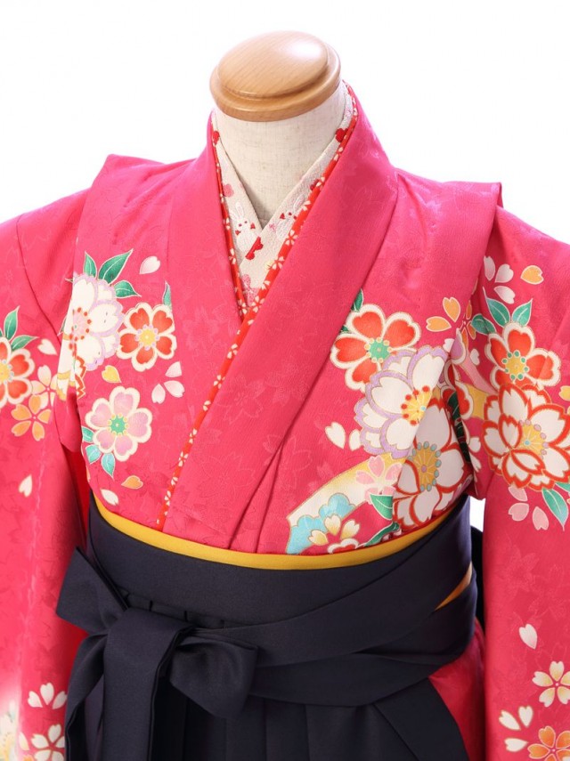 卒園式　袴　7歳女の子　着物レンタル【花うさぎ】古典柄　