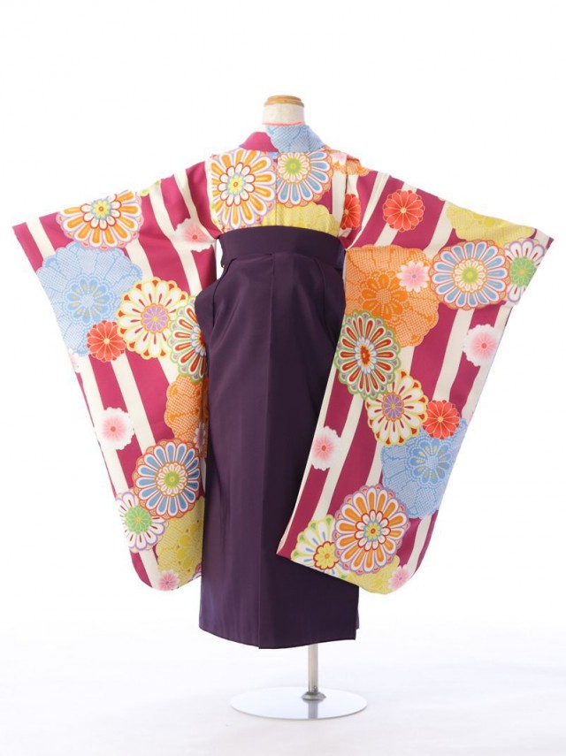 卒園式袴【花わらべ】　古典柄を可愛くまとめあげた華やかな着物です!