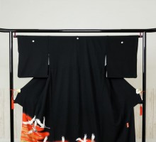 Lサイズ　箔赤道長柄の黒留袖フルセット(黒)| 黒留袖・大きいサイズ(ワイド)