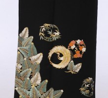 Mサイズ　若松と竹の輪柄の黒留袖フルセット(黒)|黒留袖