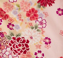 桜菊牡丹に華紋柄の卒業式袴フルセット(ピンク系)|卒業袴(普通サイズ)