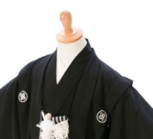 黒紋付羽織袴 ミニ5歳 男の子 フルセットレンタル 100cm〜110cm 【K5-022】
