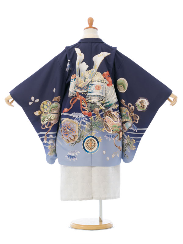 レンタル着物|羽織袴セット|5歳男|七五三着物レンタルフルセット(パープル系 )|男の子(五歳)