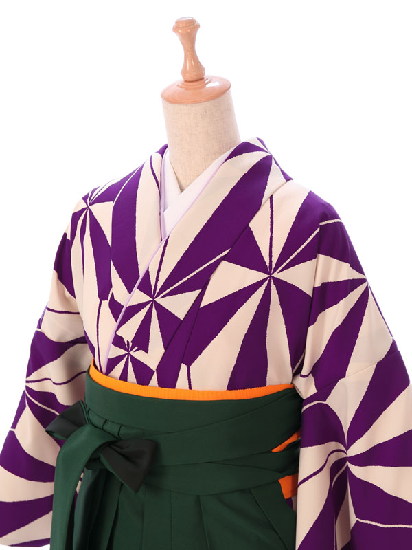153～157㎝|レトロ|レンタル袴|卒業式袴フルセット(紫系)|卒業袴(普通サイズ)1