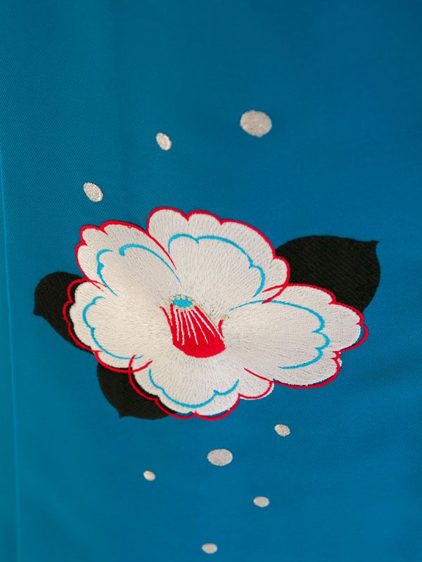 九重|レトロな松と雲柄の卒業式袴フルセット(水色系)|卒業袴(普通サイズ)2